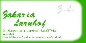 zakaria larnhof business card